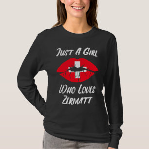 T-shirt Lèvres Bouche Amour Drapeau Suisse Zermatt