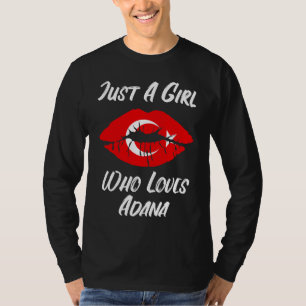 T-shirt Lèvres Bouche Amour Drapeau Turc Adana