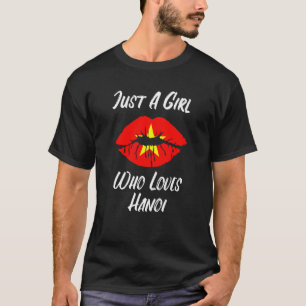 T-shirt Lèvres Bouche Amour Drapeau Vietnamien Hanoi