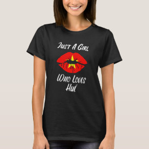 T-shirt Lèvres Bouche Amour Drapeau Vietnamien teinte