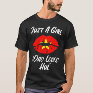 T-shirt Lèvres Bouche Amour Drapeau Vietnamien teinte