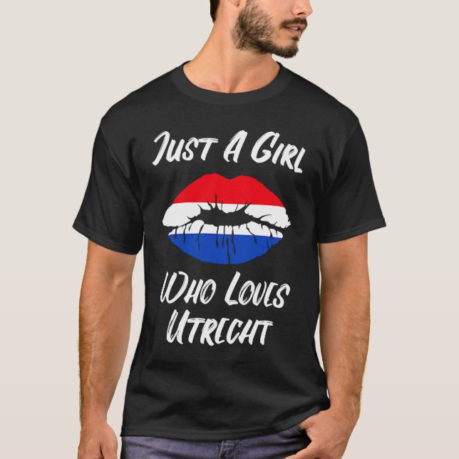 T-shirt Lèvres Bouche Amour Holland Drapeau Utrecht (Devant)
