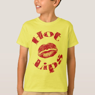 T-shirt Lèvres chaudes, Lèvres rouges