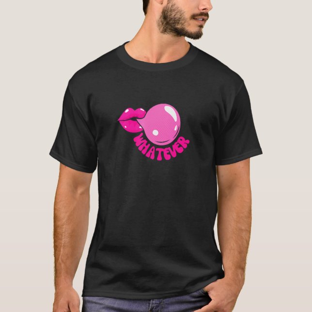 T-shirt Lèvres Chaudes Roses Quelque Soit Lipstick Embrass (Devant)