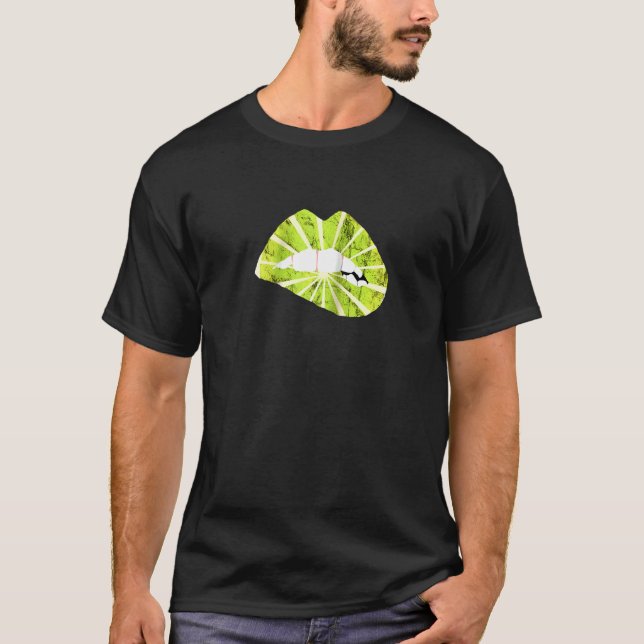 T-shirt Lèvres citron Lime aigre Lipstick Lemonade Kisser  (Devant)