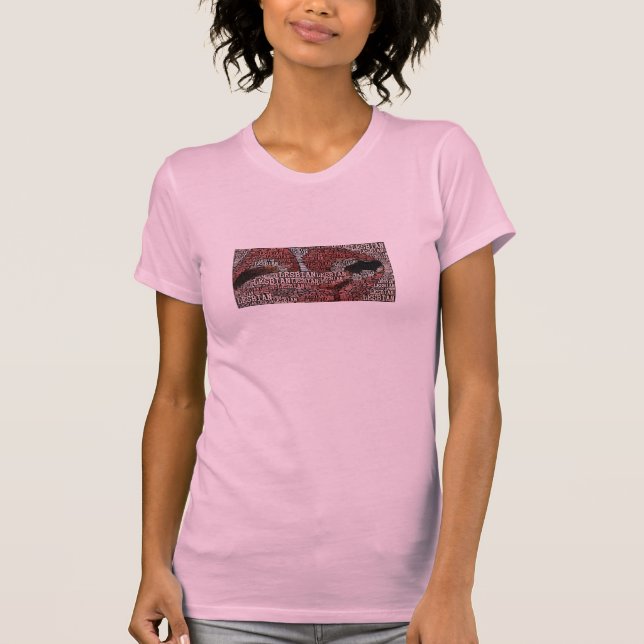 T-shirt Lèvres de baiser (L Word) (Devant)