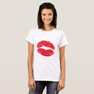 T-shirt Lèvres de baiser rouges