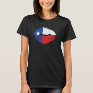 T-shirt Lèvres de drapeau du Texas