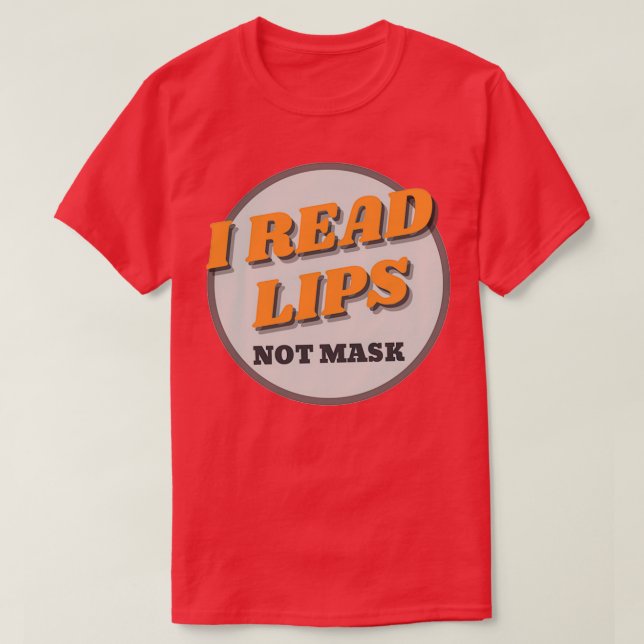T-shirt Lèvres de lecture déficientes auditives (Design devant)