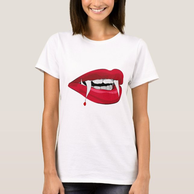T-shirt Lèvres de vampire (Devant)