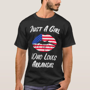 T-shirt Lèvres et bouche aiment le drapeau américain Arkan