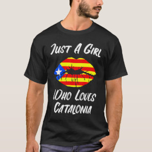 T-shirt Lèvres et Bouche Amour Drapeau Catalogne