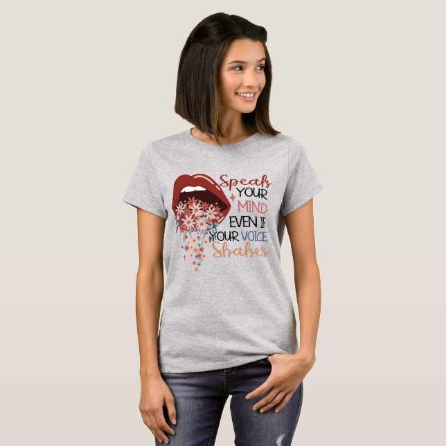 T-shirt Lèvres Florales Exprimez-Vous  (Devant entier)
