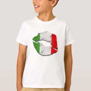 T-shirt Lèvres italiennes de drapeau