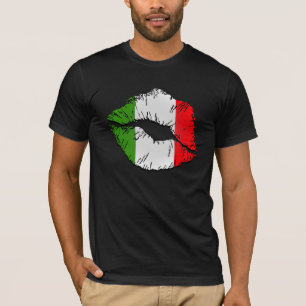 T-shirt Lèvres italiennes de drapeau