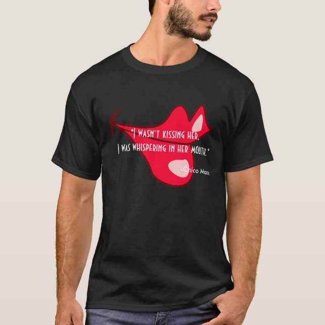 T-shirt LÈVRES, "je ne l'embrassais pas, je chuchotais (Devant)