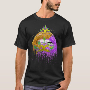 T-shirt Lèvres Masquerade Femmes Cadeau Costume Fête Mardi