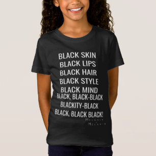 T-Shirt Lèvres noires pour la peau clous esprit Blackity n