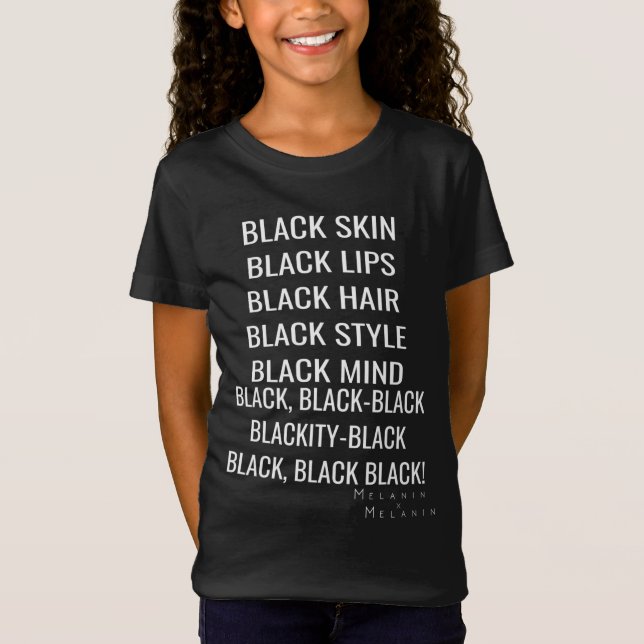 T-Shirt Lèvres noires pour la peau clous esprit Blackity n (Devant)
