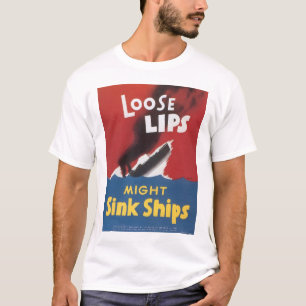 T-shirt Lèvres Perdues Bateaux d'évier Guerre mondiale 2