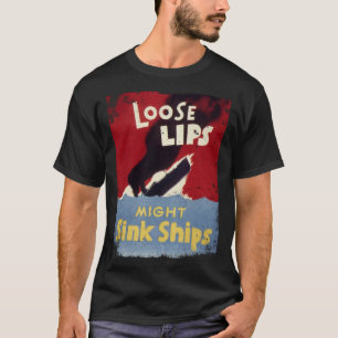 T-shirt Lèvres Perdues pourrait couler des navires 2ÈME GU