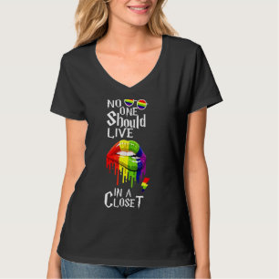 T-shirt Lèvres Personne Ne Devrait Vivre Dans Un Closet Lg