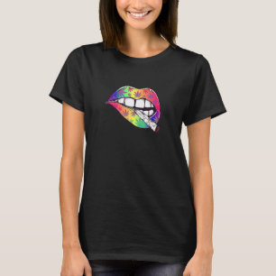 T-shirt Lèvres psychédéliques Femmes Fumer pour filles Mèr