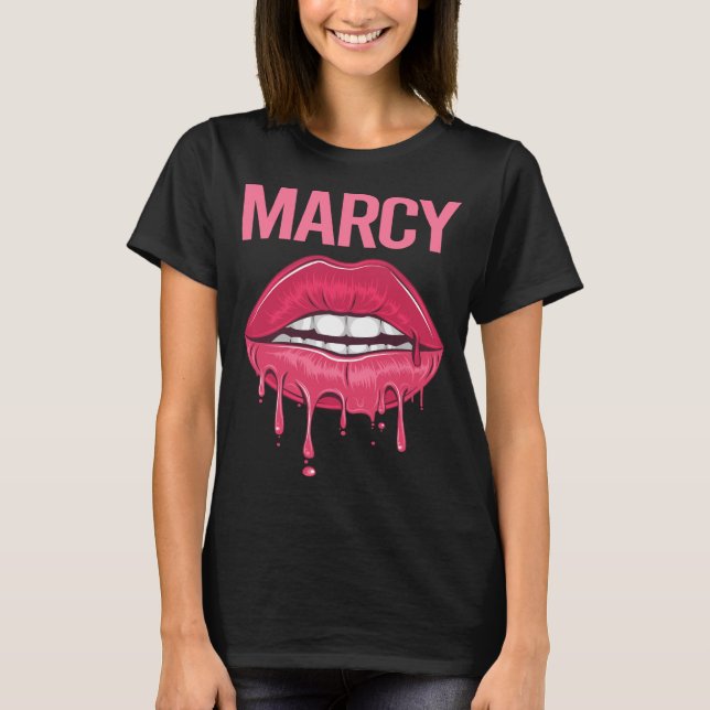 T-shirt Lèvres roses - Marcy Name (Devant)