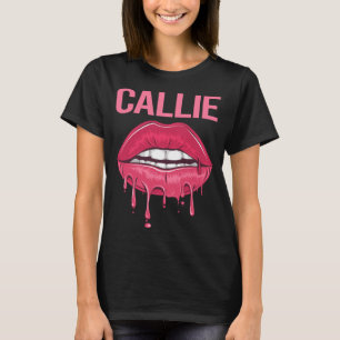 T-shirt Lèvres roses - Nom Callie