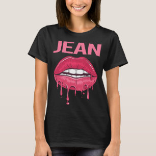 T-shirt Lèvres roses - Nom Jean