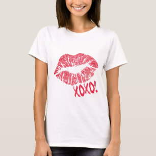 T-shirt Lèvres roses XOXO   Artiste de maquillage