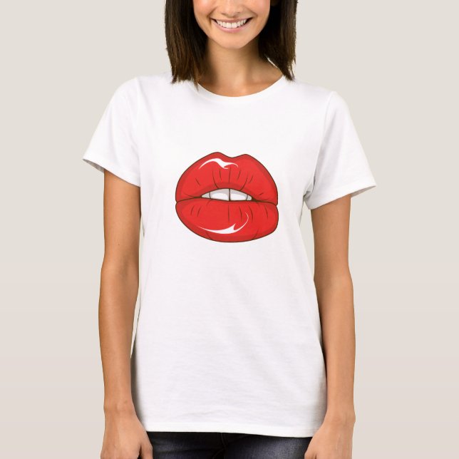 T-shirt Lèvres rouges (Devant)