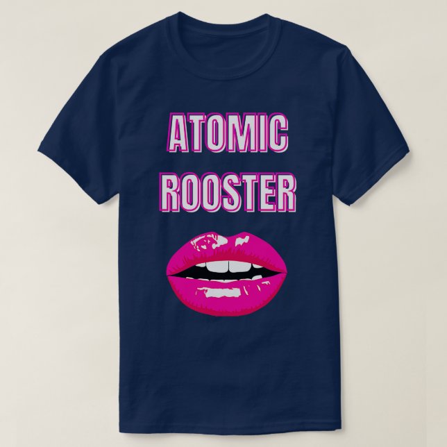 T-shirt lèvres rouges du coq atomique (Design devant)