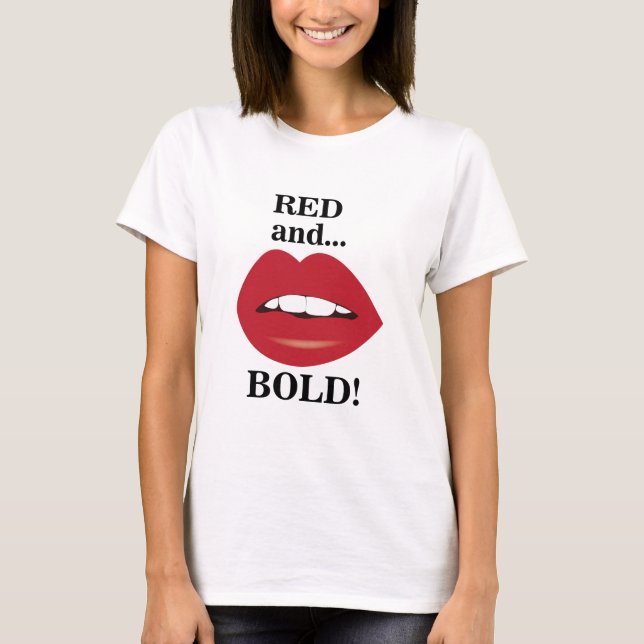 T-shirt Lèvres rouges et gras (Devant)