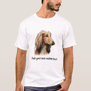 T-shirt Lévrier Afghan Créez votre propre texte personnali
