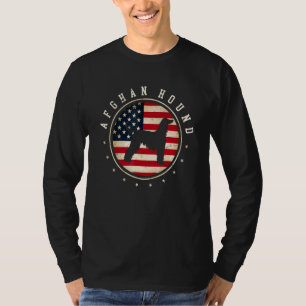 T-shirt Lévrier Afghan Drapeau États-Unis 4 Juillet Maman 