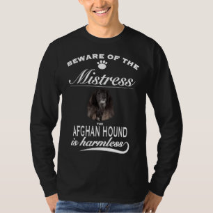 T-shirt Lévrier Afghan méfiez-vous de la maîtresse Lévr