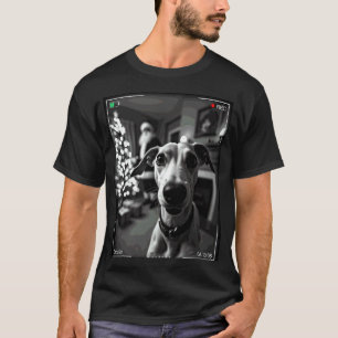 T-shirt Lévrier capture le Père Noël sur la caméra de Noël