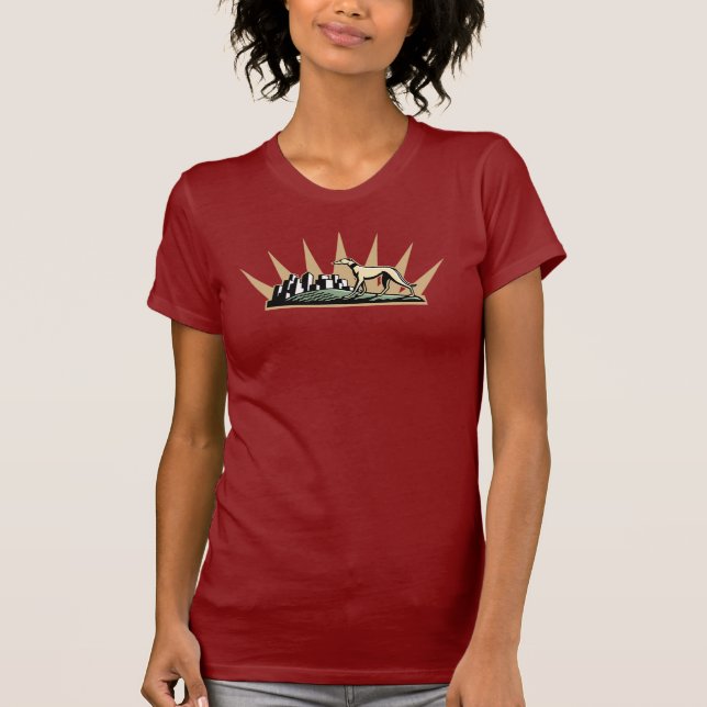 T-shirt Lévrier en parc (Devant)