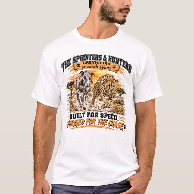 T-shirt Lévrier et guépard  (Devant)