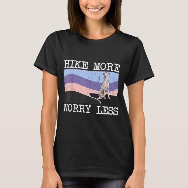 T-shirt Lévrier randonnée plus de soucis moins graphique r (Devant)