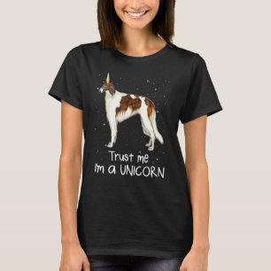 T-shirt Lévrier russe Croyez Moi Je Suis Un Chien Licorne