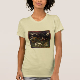 T-shirt Lévriers médiévaux dans les bois profonds