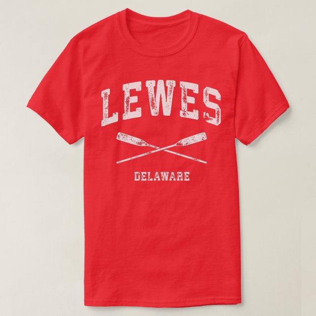 T-shirt Lewes Delaware Oars Vintages Nautiques Croisés (Design devant)