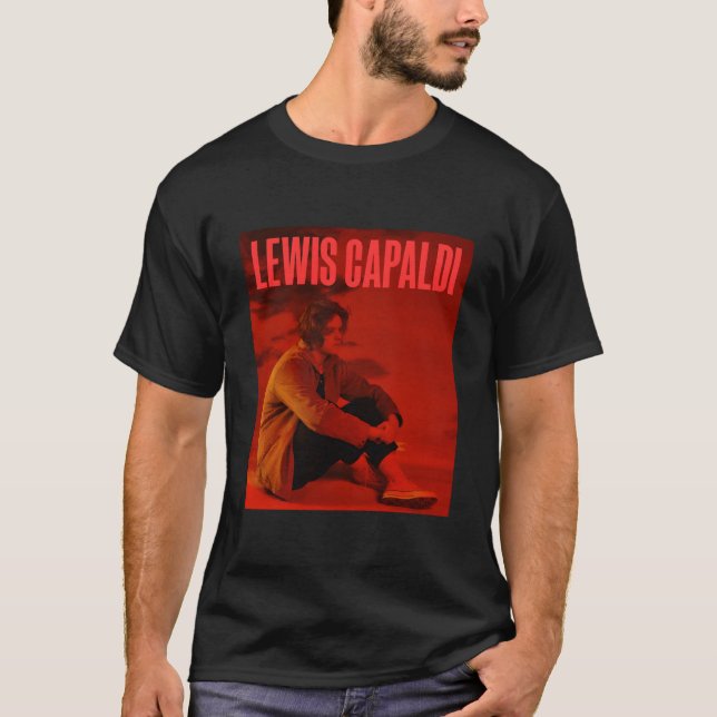 T-shirt Lewis Capaldi - Couverture d'album Texte Rouge (Devant)