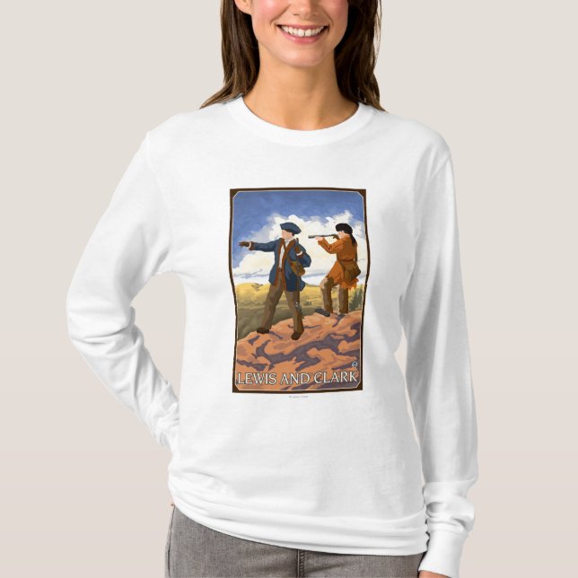 T-shirt Lewis et Clark explorant l'ouest (Devant)