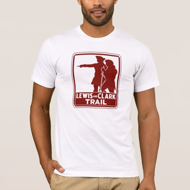 T-shirt Lewis et Clark, signe de guide du trafic, (Devant)