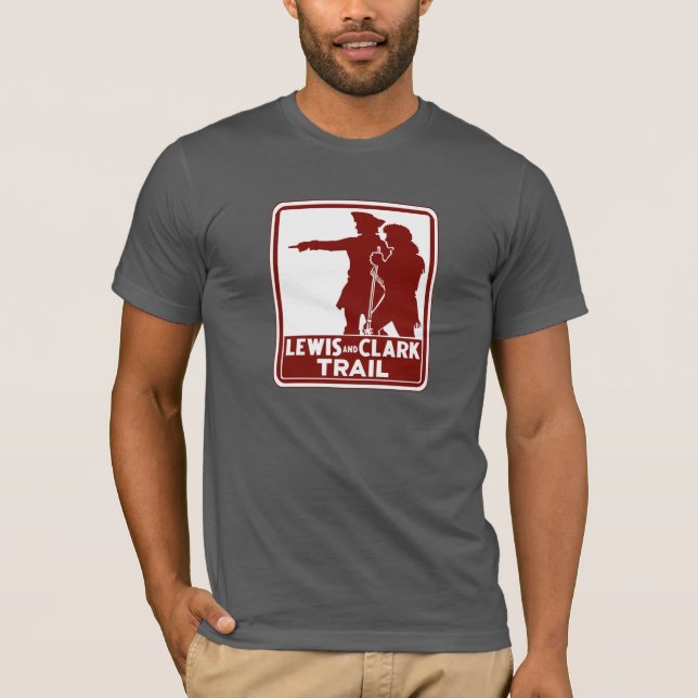 T-shirt Lewis et Clark, signe de guide du trafic, (Devant)