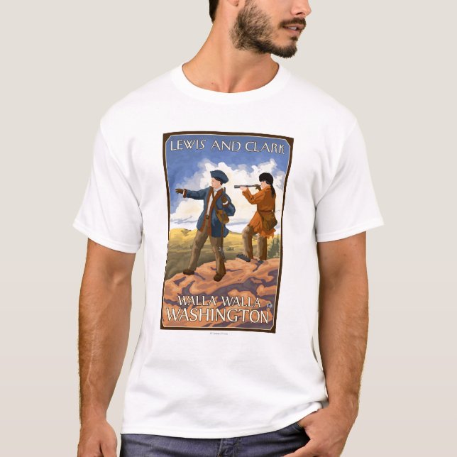 T-shirt Lewis et Clark - Walla Walla, Washington (Devant)
