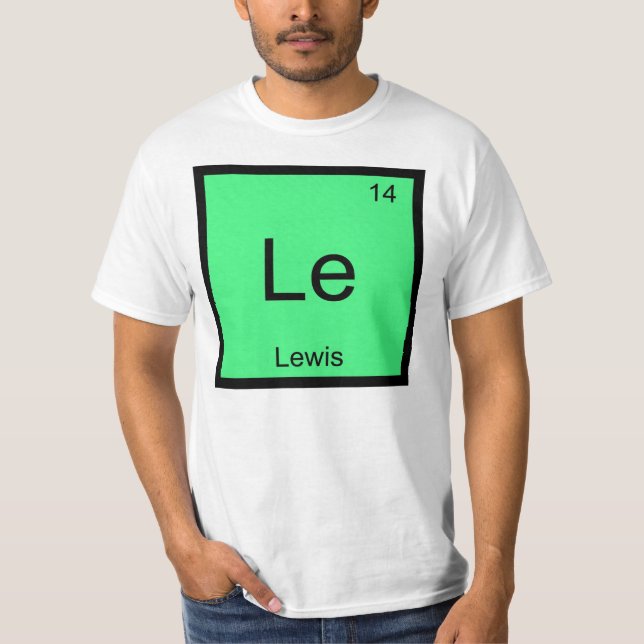 T-shirt Lewis Nom Chimie Élément Tableau Périodique (Devant)